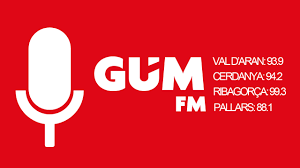 Logo de GUM FM, emissora de ràdio amb cobertura a diferents comarques dels Pirineus.